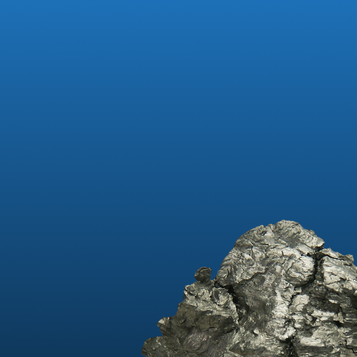 Gadoliniumoxid auf blauem Hintergrund